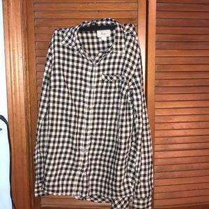 Black and white bass flannel